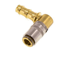Laiton DN 6 Manchon d'accouplement 9,5 mm Pilier de tuyau Protection contre le déverrouillage 90-deg