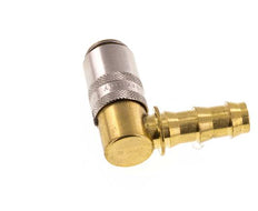 Laiton DN 6 Manchon d'accouplement 9,5 mm Pilier de tuyau Protection contre le déverrouillage 90-deg