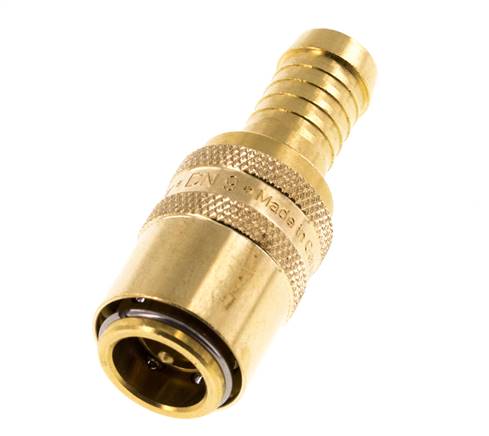 Raccord d'air DN 9 en laiton Embout de tuyau de 13 mm Double obturation