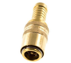 Brass DN 9 Mold Coupling Socket 13 mm Hose Pillar Double Shut-Off