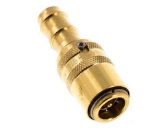 Brass DN 9 Mold Coupling Socket 12.7 mm Hose Pillar Unlocking Protection Double Shut-Off