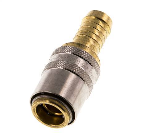 Brass DN 9 Mold Coupling Socket 13 mm Hose Pillar Unlocking Protection