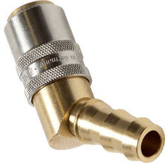 Laiton DN 9 Raccordement du moule Douille 12,7 mm Pilier du tuyau Protection contre le déverrouillage Double obturation 45-deg