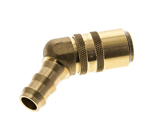 Laiton DN 9 (Micro) Manchon d'accouplement d'air 12.7 mm Pilier de tuyau double obturation