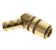 Laiton DN 9 (Micro) Manchon d'accouplement d'air 12.7 mm Pilier de tuyau double obturation