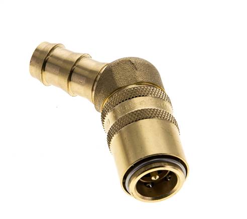 Laiton DN 9 (Micro) Manchon d'accouplement d'air 12.7 mm Pilier de tuyau double obturation