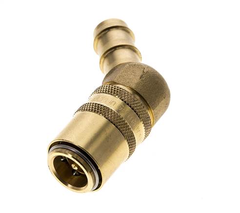 Laiton DN 9 (Micro) Manchon d'accouplement d'air 12.7 mm Pilier de tuyau double obturation