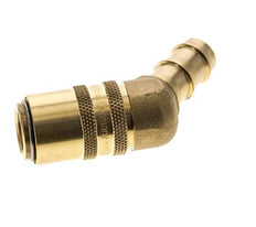 Laiton DN 9 (Micro) Manchon d'accouplement d'air 12.7 mm Pilier de tuyau double obturation