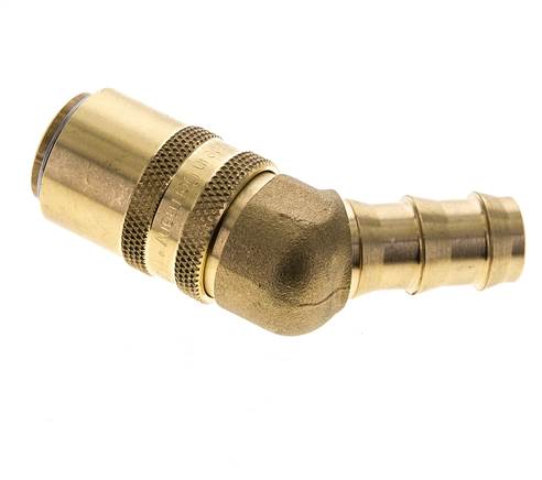 Laiton DN 9 (Micro) Manchon d'accouplement d'air 12.7 mm Pilier de tuyau double obturation