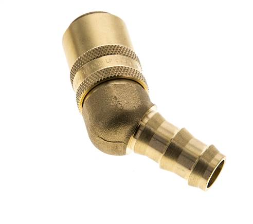 Laiton DN 9 (Micro) Manchon d'accouplement d'air 12.7 mm Pilier de tuyau double obturation