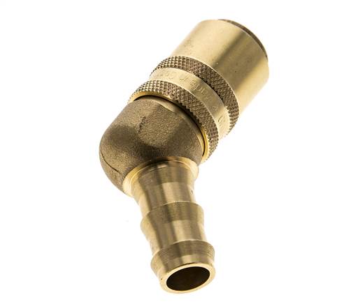 Laiton DN 9 (Micro) Manchon d'accouplement d'air 12.7 mm Pilier de tuyau double obturation