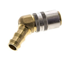 Laiton DN 9 (Euro) Manchon d'accouplement d'air 12.7 mm Pilier de tuyau 45-deg