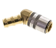 Laiton DN 9 (Euro) Manchon d'accouplement d'air 12.7 mm Pilier de tuyau 45-deg