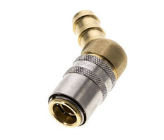 Laiton DN 9 (Euro) Manchon d'accouplement d'air 12.7 mm Pilier de tuyau 45-deg
