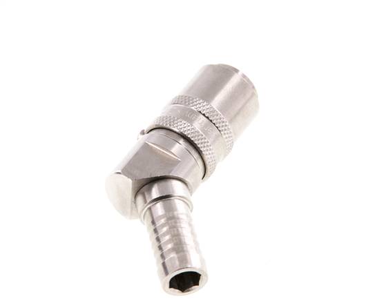 Acier inoxydable DN 9 (Micro) Manchon d'accouplement d'air Douille 13 mm Pilier de tuyau Double obturation