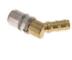 Brass DN 9 Mold Coupling Socket 12.7 mm Hose Pillar Unlocking Protection 45-deg