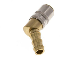 Laiton DN 9 Embout d'accouplement de moule 12,7 mm Pilier de tuyau Protection contre le déverrouillage 45-deg