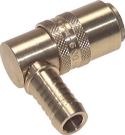 Laiton DN 9 (Micro) Manchon d'accouplement d'air 13 mm Pilier de tuyau double obturation