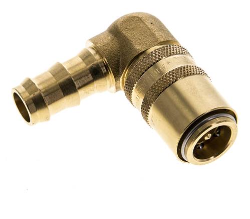 Laiton DN 9 (Micro) Manchon d'accouplement d'air 12.7 mm Pilier de tuyau double obturation