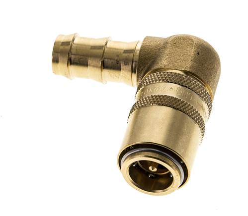 Laiton DN 9 (Micro) Manchon d'accouplement d'air 12.7 mm Pilier de tuyau double obturation