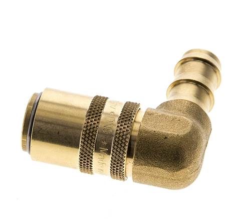 Laiton DN 9 (Micro) Manchon d'accouplement d'air 12.7 mm Pilier de tuyau double obturation