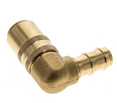 Laiton DN 9 (Micro) Manchon d'accouplement d'air 12.7 mm Pilier de tuyau double obturation