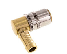 Brass DN 9 Mold Coupling Socket 13 mm Hose Pillar 90-deg