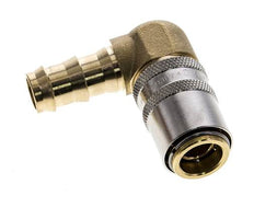 Laiton DN 9 (Euro) Manchon d'accouplement d'air 12.7 mm Pilier de tuyau 90-deg