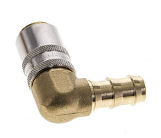Laiton DN 9 (Euro) Manchon d'accouplement d'air 12.7 mm Pilier de tuyau 90-deg