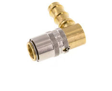 Brass DN 9 Mold Coupling Socket 12.7 mm Hose Pillar Unlocking Protection 90-deg