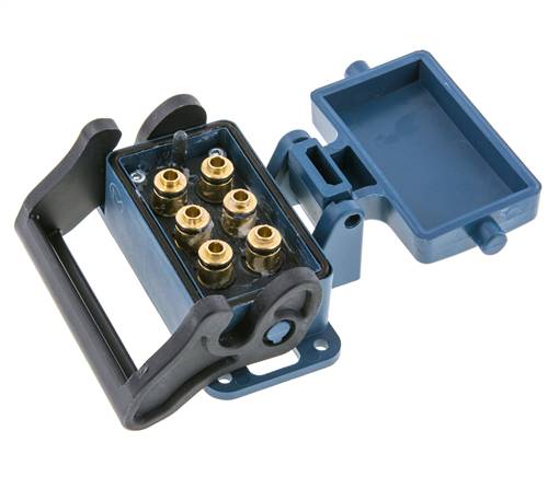 Laiton Multi-coupling Socket 6x6 mm Push-in Connections Unlocking Protection Double Shut-Off
