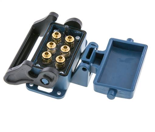 Laiton Multi-coupling Socket 6x6 mm Push-in Connections Unlocking Protection Double Shut-Off