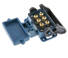 Laiton Multi-coupling Socket 6x6 mm Push-in Connections Unlocking Protection Double Shut-Off