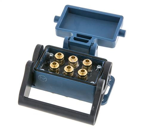 Laiton Multi-coupling Socket 6x6 mm Push-in Connections Unlocking Protection Double Shut-Off