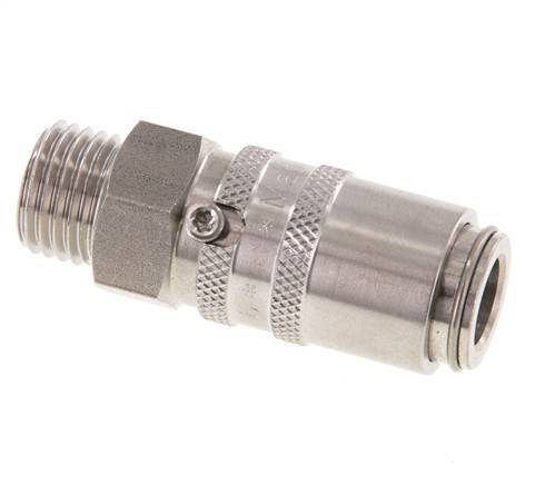 Coupleur de moule en acier inoxydable DN 6 Filets mâles M14x1.5 Double obturation