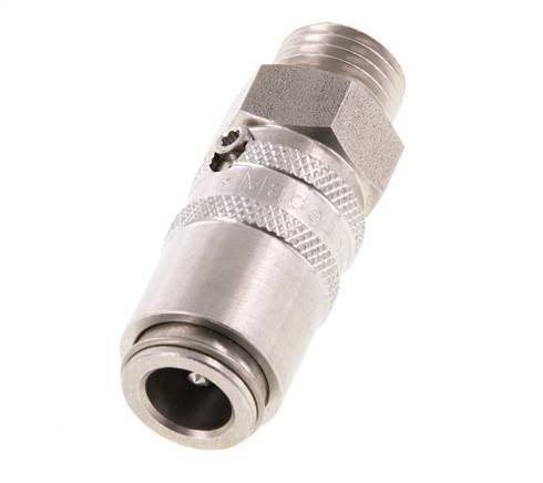 Coupleur de moule en acier inoxydable DN 6 Filets mâles M14x1.5 Double obturation