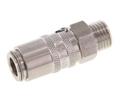 Coupleur de moule en acier inoxydable DN 6 Filets mâles M14x1.5 Double obturation
