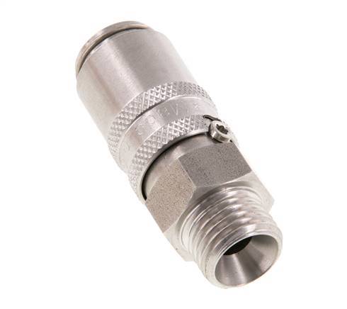Coupleur de moule en acier inoxydable DN 6 Filets mâles M14x1.5 Double obturation