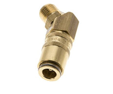 Coupleur de moule DN 6 en laiton Prise femelle G 1/4 pouce filetage mâle Double obturation 45-deg