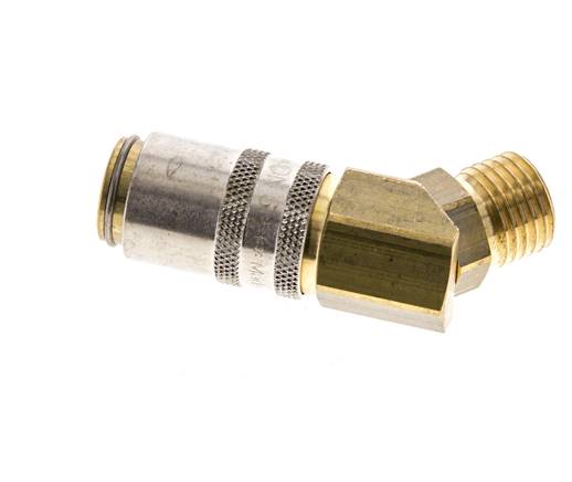 Laiton DN 6 Coupleur de moule femelle M14x1.5 Filets mâles 45-deg