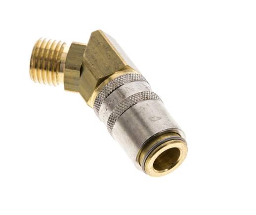 Laiton DN 6 Coupleur de moule femelle M14x1.5 Filets mâles 45-deg