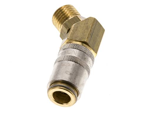 Laiton DN 6 Coupleur de moule femelle M14x1.5 Filets mâles 45-deg