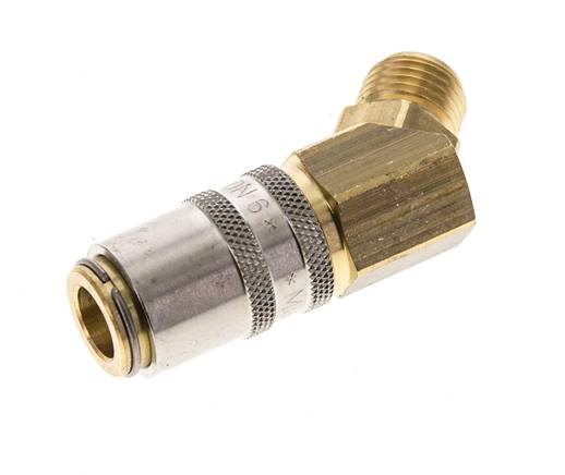 Coupleur de moule DN 6 en laiton Embout G filetage mâle 1/4 pouce 45-deg