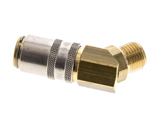 Coupleur de moule DN 6 en laiton Embout G filetage mâle 1/4 pouce 45-deg