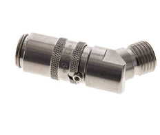 Coupleur de moule en acier inoxydable DN 6 Filets mâles M14x1.5 Double obturation 45-deg