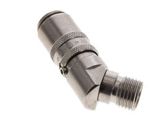 Coupleur de moule en acier inoxydable DN 6 Filets mâles M14x1.5 Double obturation 45-deg
