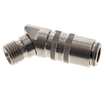 Coupleur de moule en acier inoxydable DN 6 Filets mâles M14x1.5 Double obturation 45-deg