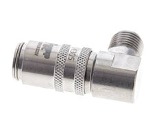 Manchon d'accouplement à air DN 6 en acier inoxydable avec filetage mâle G 1/4 pouce.