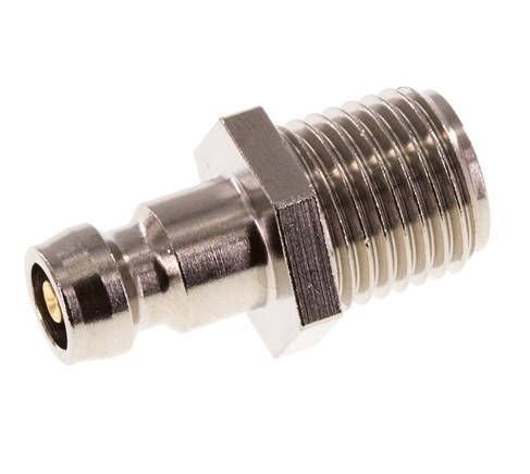 Brass DN 6 Mold Coupling Plug G 1/4 inch Male Threads Double Shut-Off