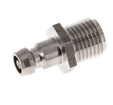 Stainless Steel DN 6 Mold Coupling Plug G 1/4 inch Male Threads Double Shut-Off
